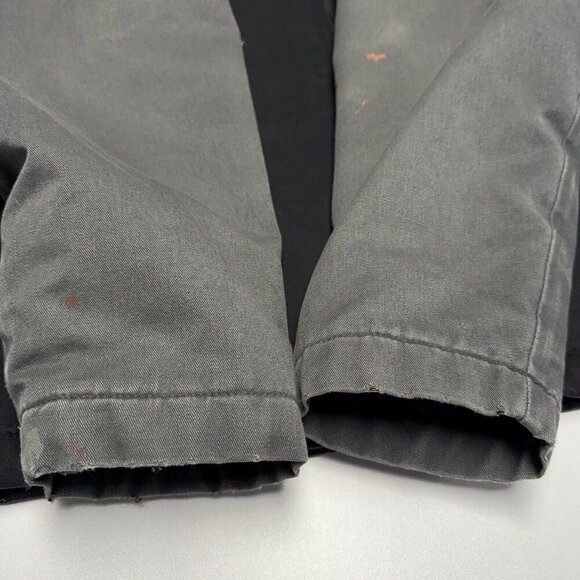Dickies Jacket Mens XL Black.Gray Full Zip Shop Mechanic Quilted Lined Canvas - Picture 8 of 16